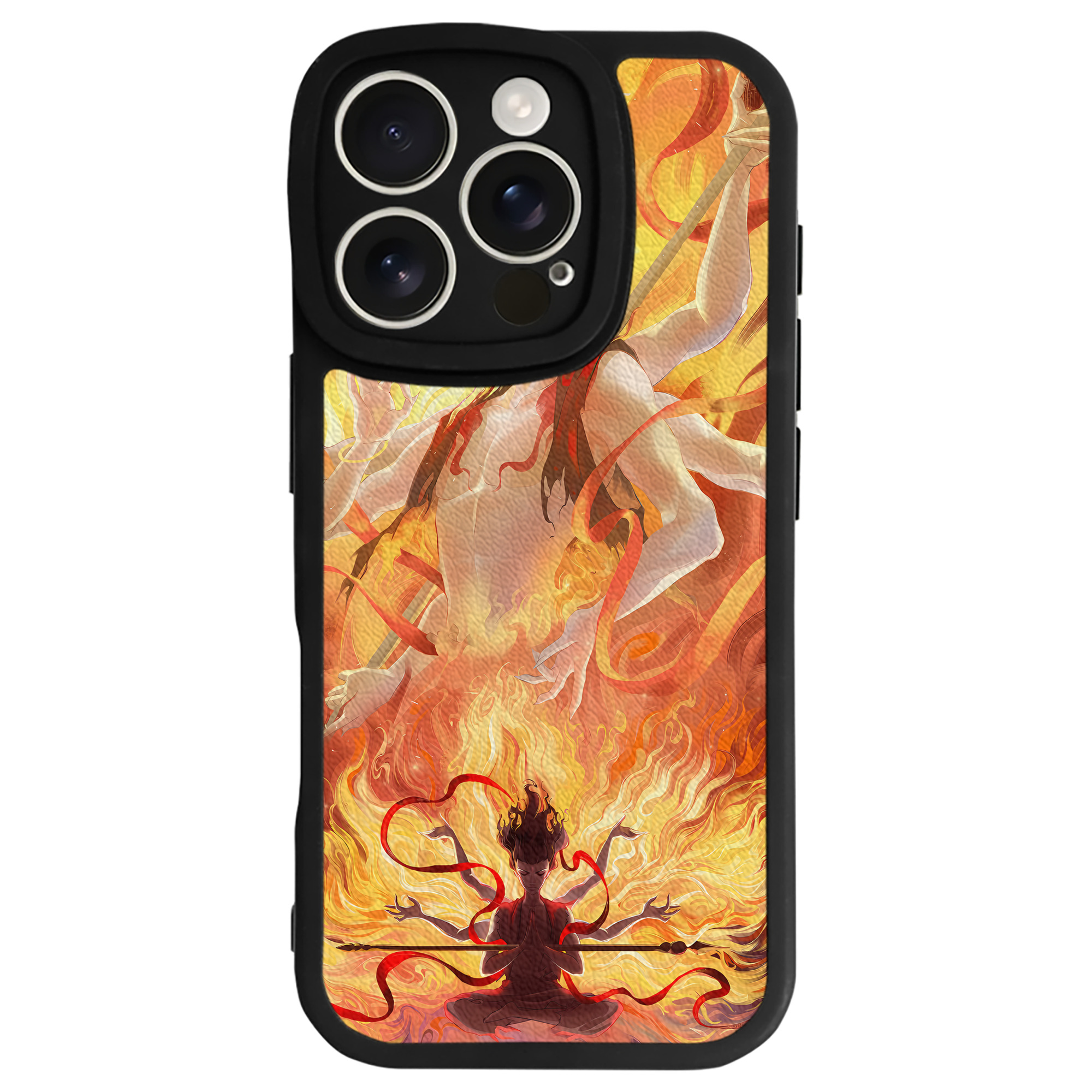 （画像用） Ne Zha 2 ナタ 魔童の大暴れ 【iPhone 16シリーズ対応】シリコンスマホケース（レザー調） 材質：シリコン